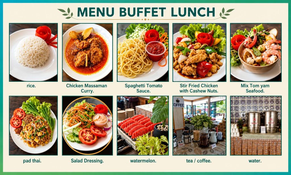 Halal food menu
