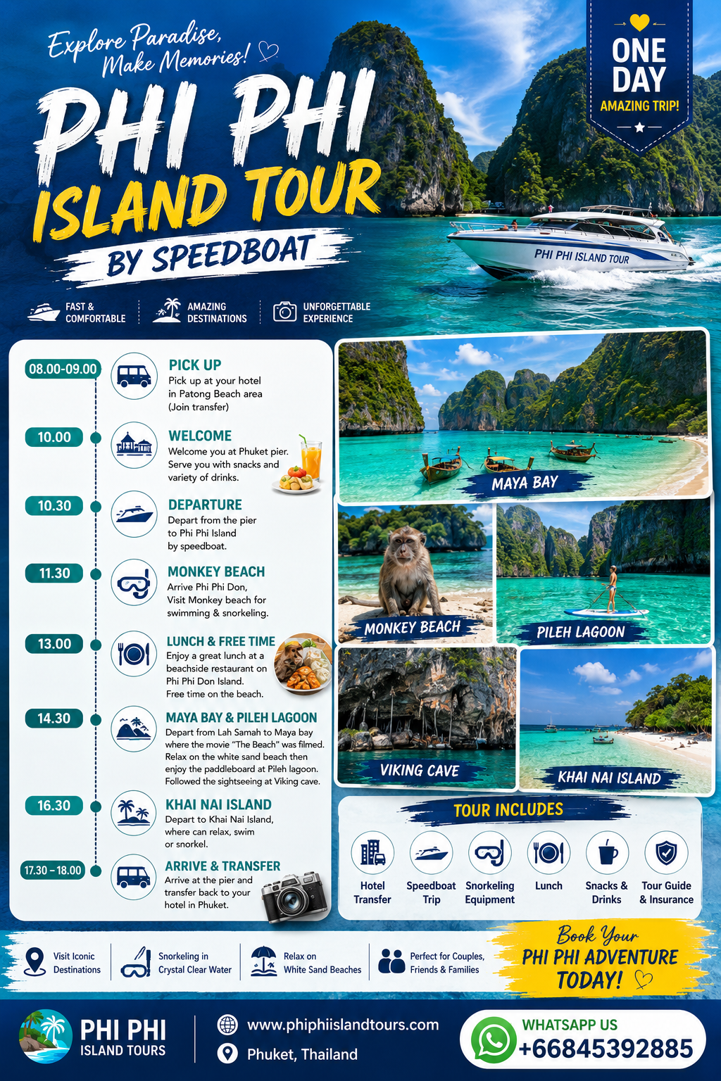 phi phi island tour by speed boat